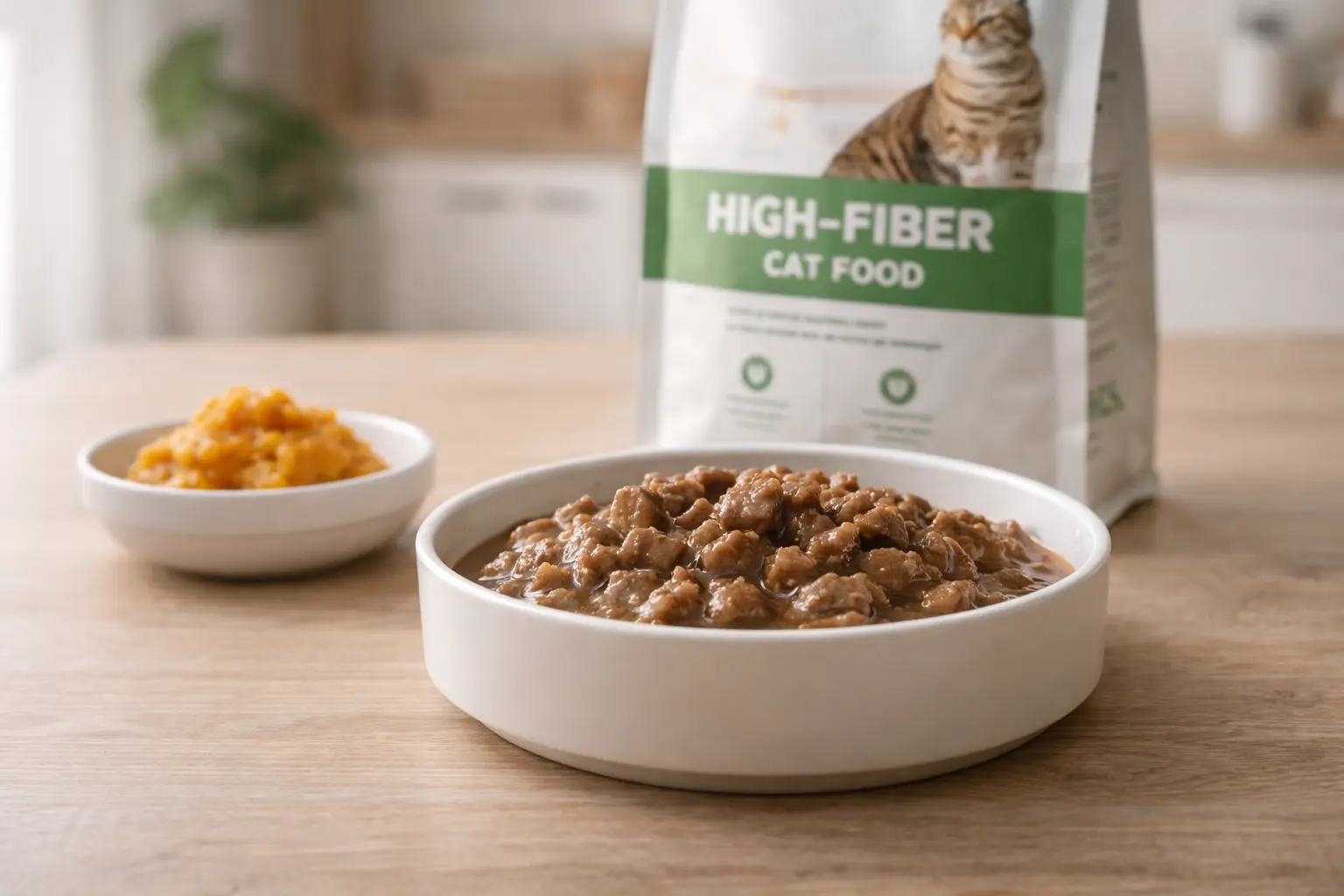 high fiber diet to relieve constipation in cats