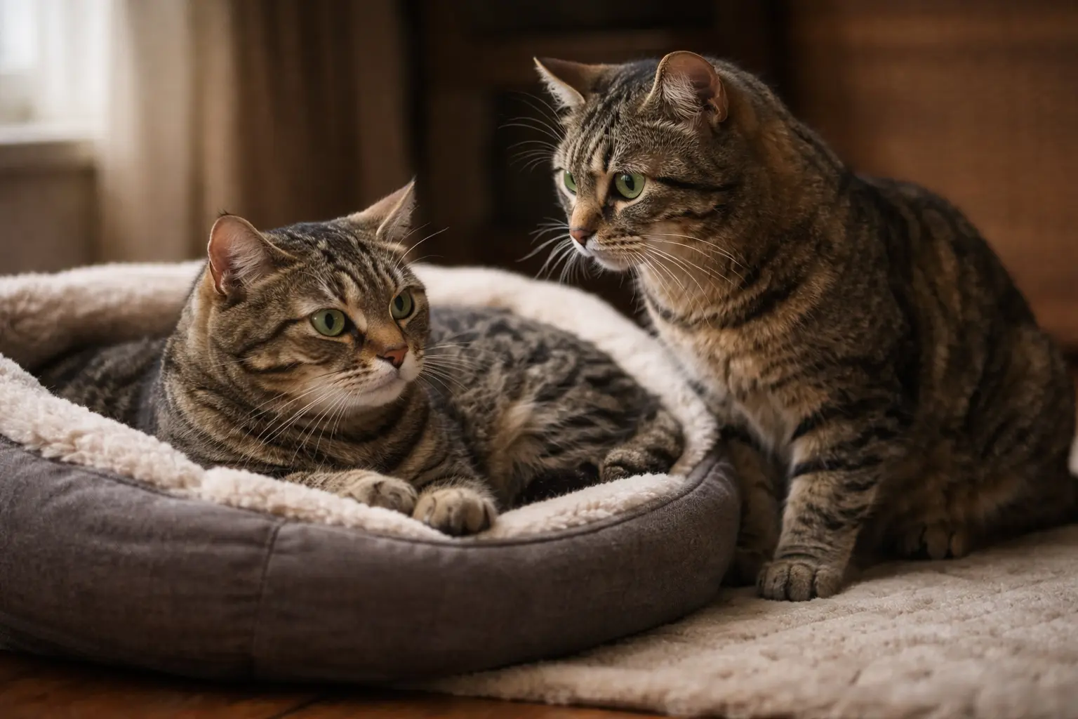 cats competing for food and territory