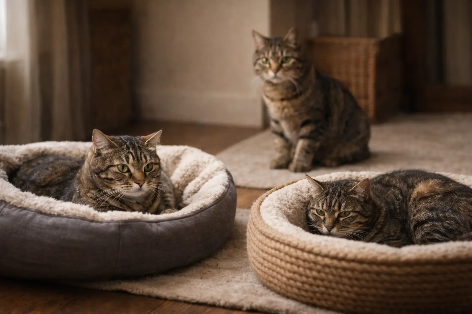 separate spaces for cats to reduce jealousy