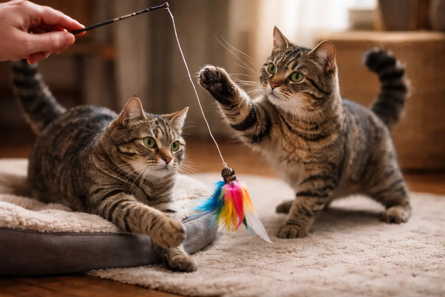 positive interaction between cats through play