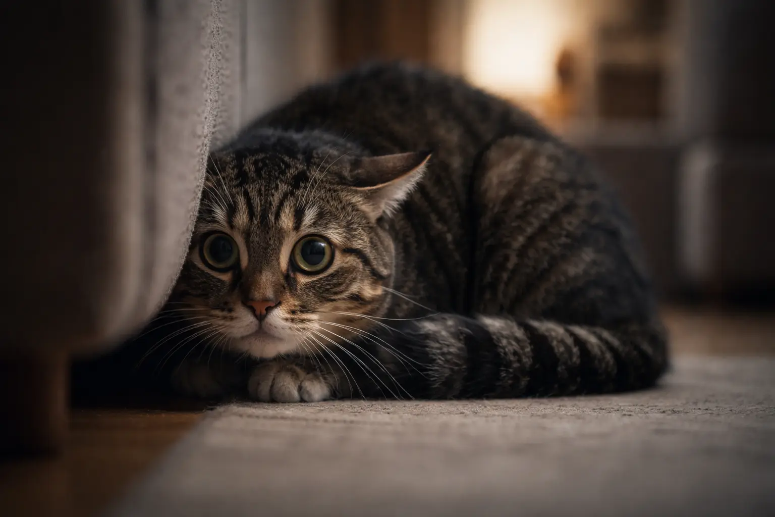 Anxious cat vocalizing excessively at night