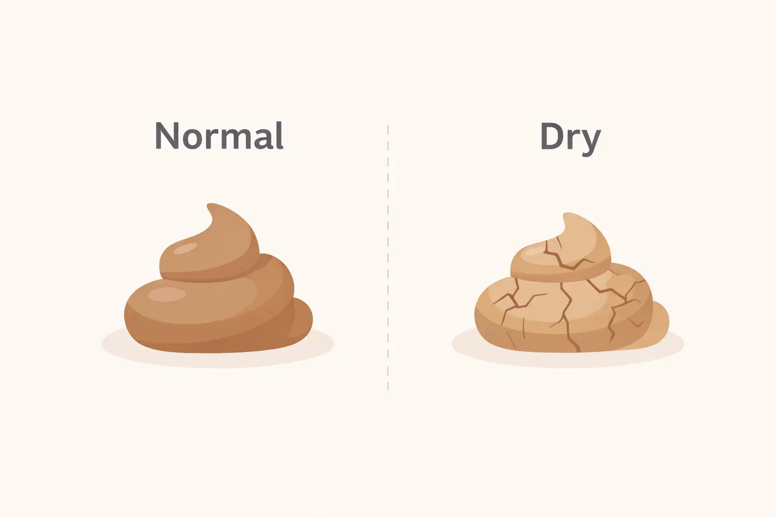 Healthy vs constipated cat stool comparison chart